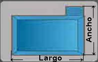 cubierta de piscina, medidas